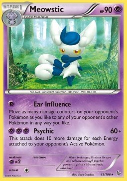 Meowstic Pokemon card from Flashfire