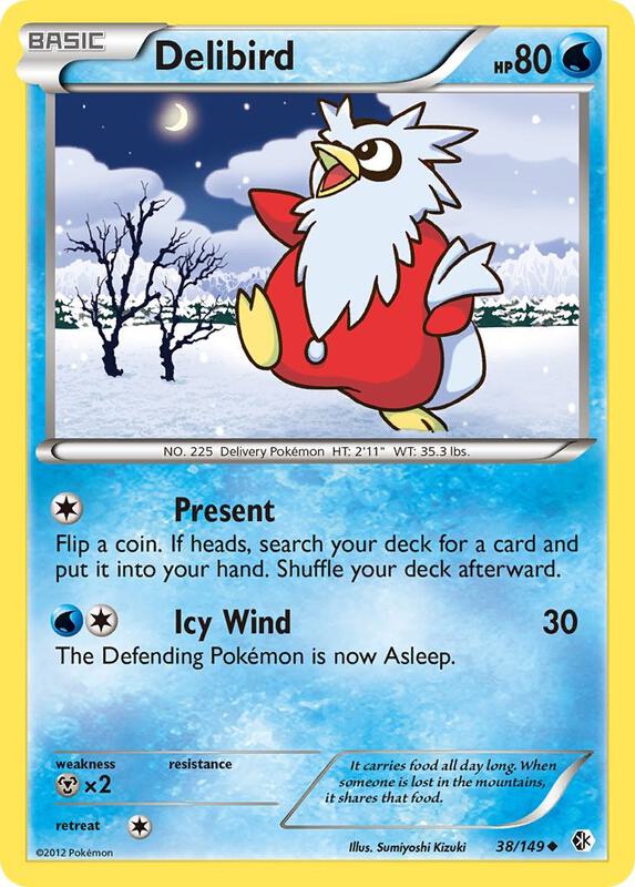 Delibird Pokemon card from Boundaries Crossed
