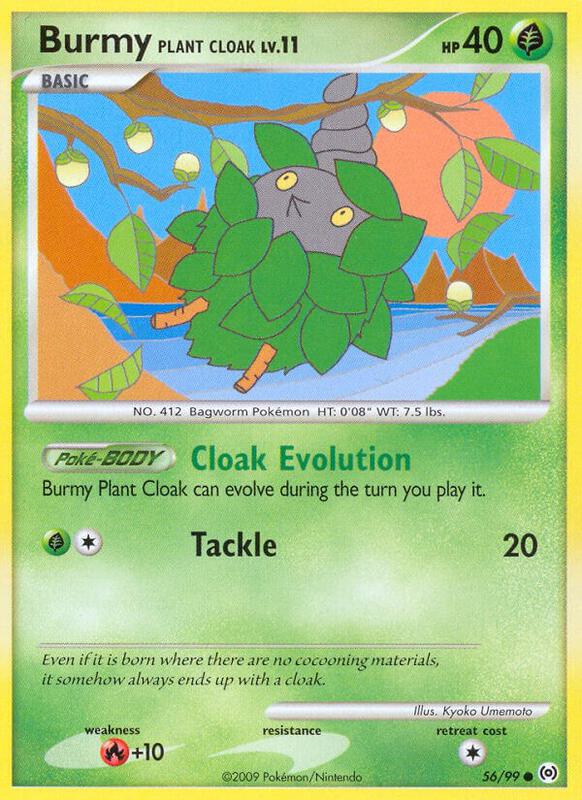 Burmy Plant Cloak Pokemon card from Arceus
