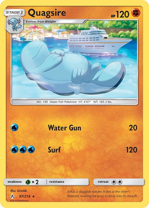Quagsire Pokemon card from SM - Unbroken Bonds