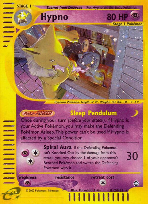Hypno (H12) Pokemon card from Aquapolis