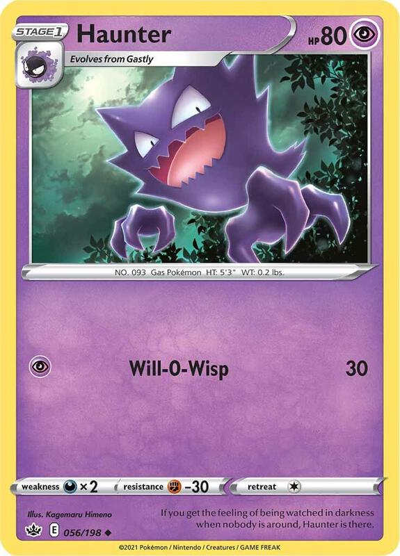 Haunter Pokemon card from SWSH06: Chilling Reign