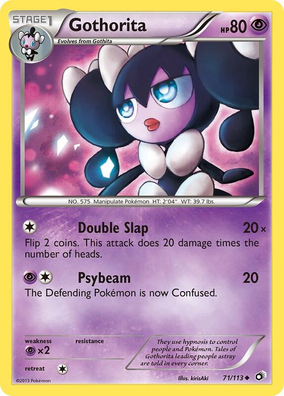 Gothorita Pokemon card from Legendary Treasures