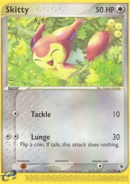 Skitty Pokemon card from EX Ruby Sapphire