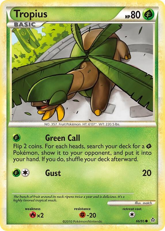 Tropius Pokemon card from Unleashed