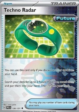 Techno Radar Pokemon card from Prismatic Evolutions Additionals