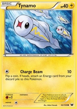 Tynamo Pokemon card from Dark Explorers