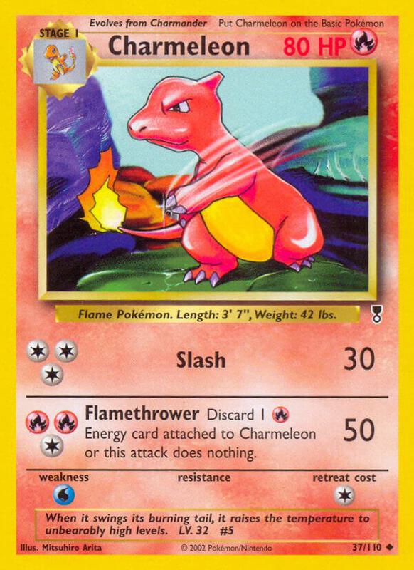 Charmeleon Pokemon card from Legendary Collection