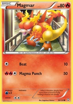 Magmar Pokemon card from Dragons Exalted