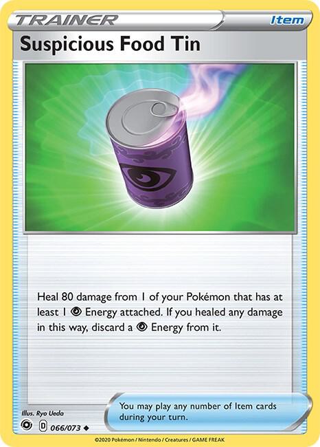 Suspicious Food Tin Pokemon card from Champion's Path