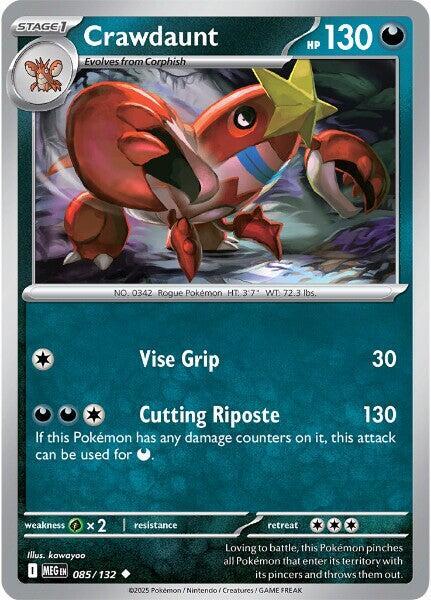 Crawdaunt Pokemon card from ME01: Mega Evolution