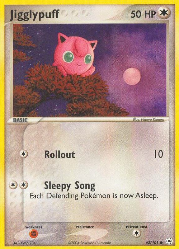 Jigglypuff Pokemon card from Hidden Legends