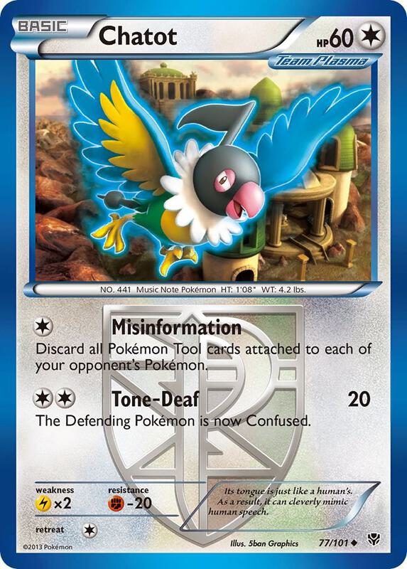 Chatot (Team Plasma) Pokemon card from Plasma Blast