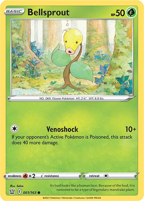 Bellsprout Pokemon card from SWSH05: Battle Styles
