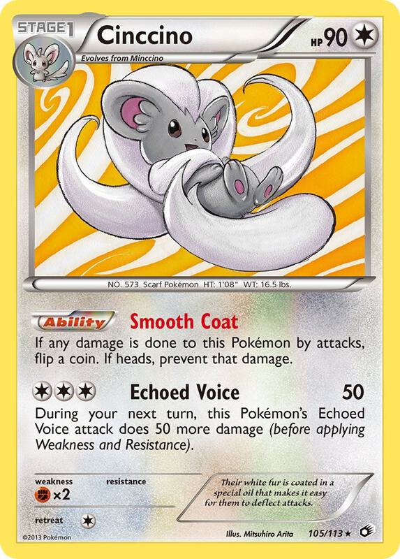 Cinccino Pokemon card from Legendary Treasures
