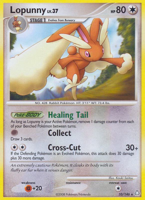 Lopunny Pokemon card from Legends Awakened