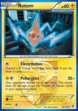 Rotom Pokemon card from Plasma Storm