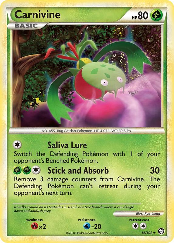 Carnivine Pokemon card from Triumphant