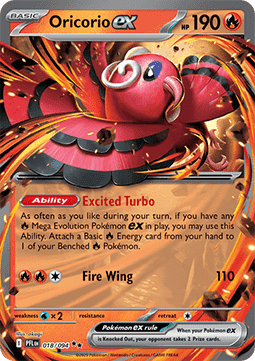 Oricorio ex Pokemon card from Phantasmal Flames