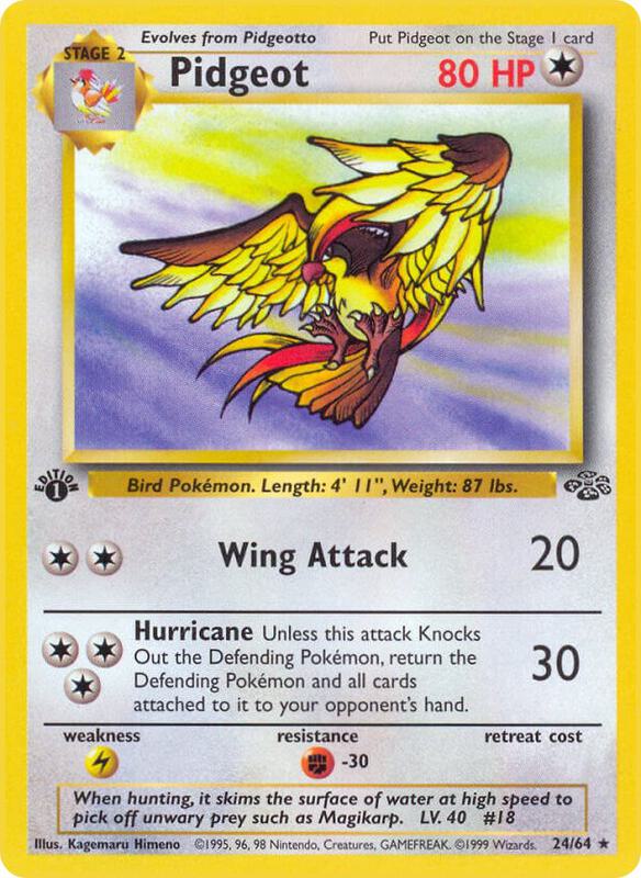 Pidgeot (24) Pokemon card from Jungle