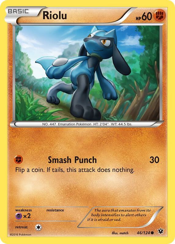 Riolu (46) Pokemon card from XY - Fates Collide