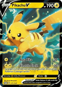 Pikachu V (S-P/ID 177) Sword & Shield Indonesian Promos