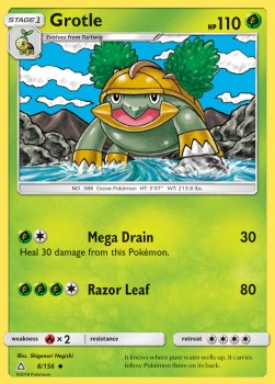 Grotle Pokemon card from Ultra Prism