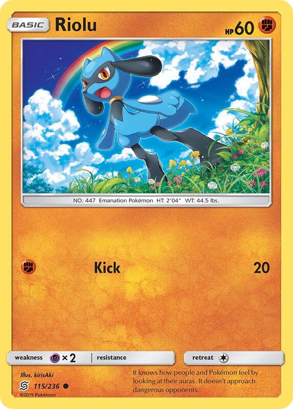 Riolu (115) Pokemon card from SM - Unified Minds