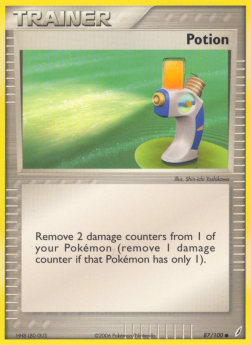 Potion Pokemon card from EX Crystal Guardians