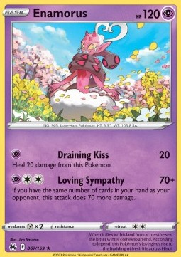 Enamorus Pokemon card from Crown Zenith