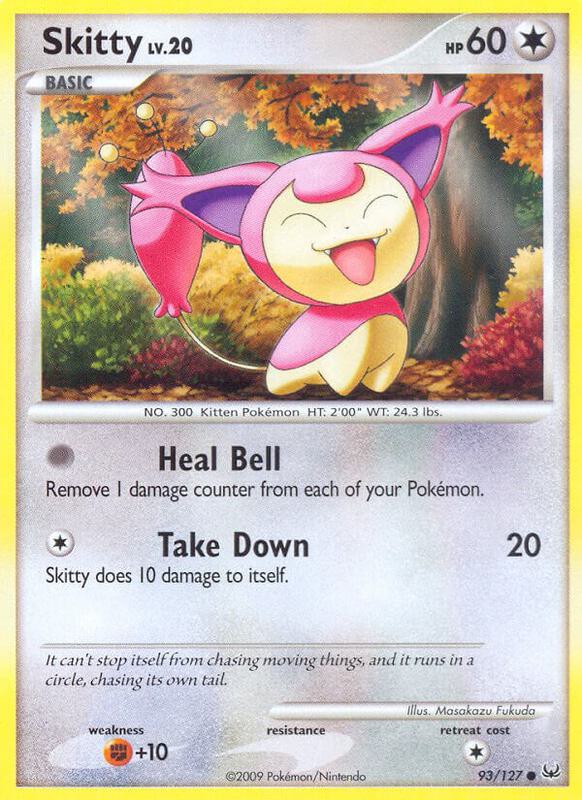 Skitty Pokemon card from Platinum