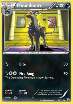 Houndoom Pokemon card from Dragons Exalted