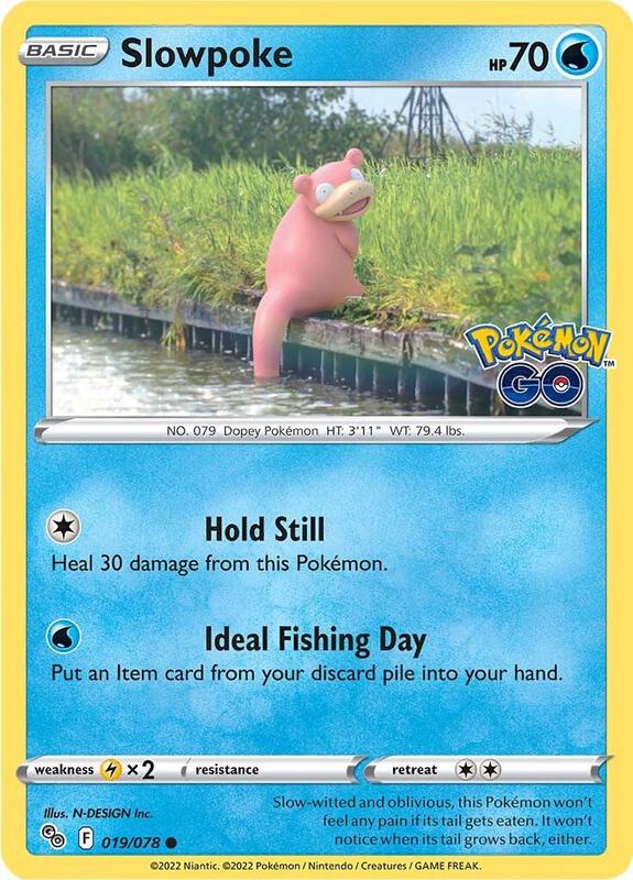 Slowpoke Pokemon card from Pokemon GO