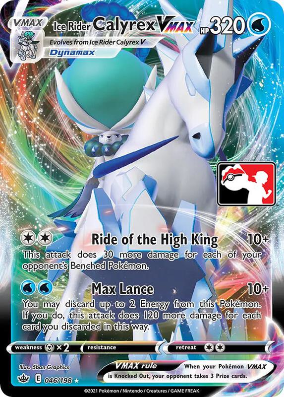 Ice Rider Calyrex VMAX Pokemon card from Prize Pack Series Cards