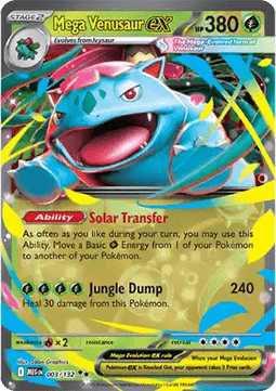 Mega Venusaur ex Pokemon card from Mega Evolution