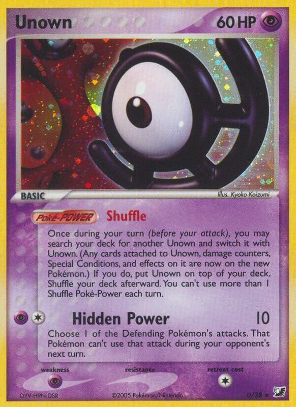 Unown (U) Pokemon card from Unseen Forces