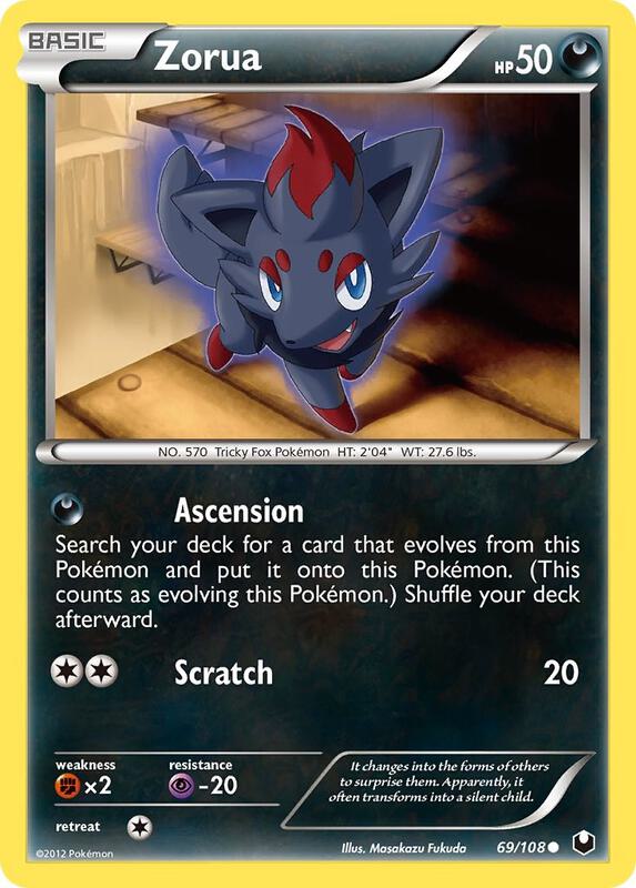 Zorua (69) Pokemon card from Dark Explorers