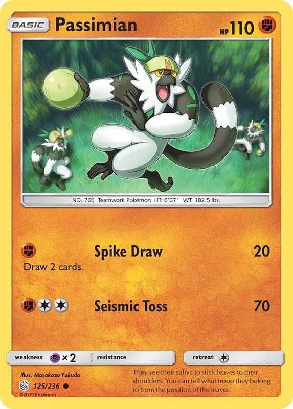 Passimian Pokemon card from SM - Cosmic Eclipse