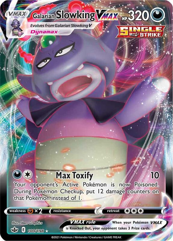 Galarian Slowking VMAX Pokemon card from SWSH06: Chilling Reign