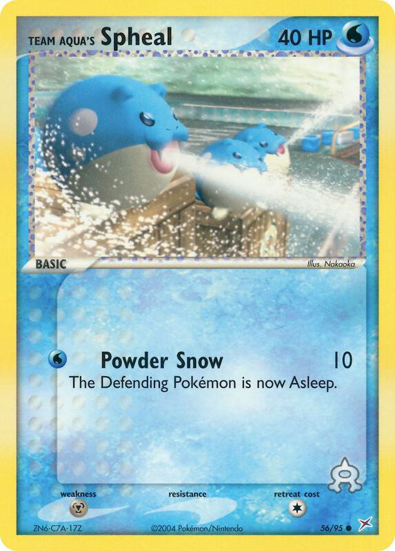 Team Aqua's Spheal Pokemon card from Team Magma vs Team Aqua