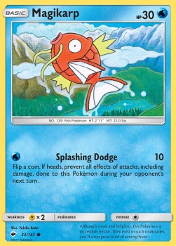 Magikarp Pokemon card from Burning Shadows