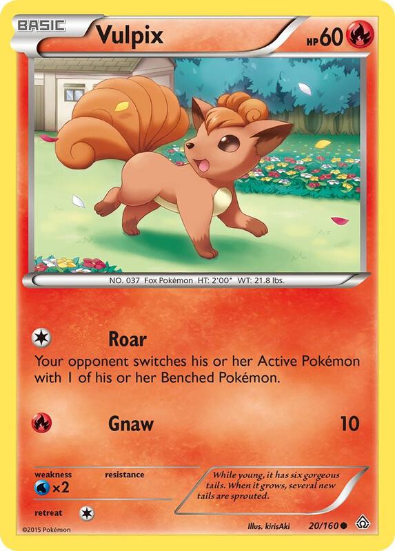 Vulpix Pokemon card from XY - Primal Clash