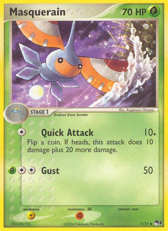 Masquerain Pokemon card from POP Series 1