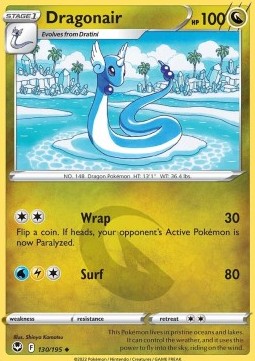 Dragonair Pokemon card from Silver Tempest