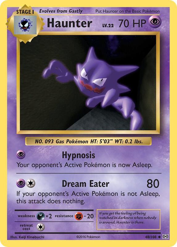 Haunter Pokemon card from XY - Evolutions