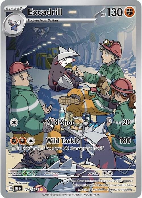 Excadrill Pokemon card from SV05: Temporal Forces