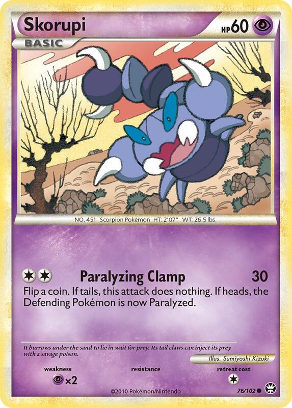 Skorupi Pokemon card from Triumphant