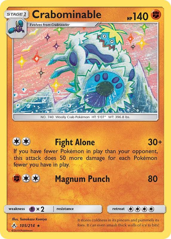 Crabominable Pokemon card from SM - Unbroken Bonds