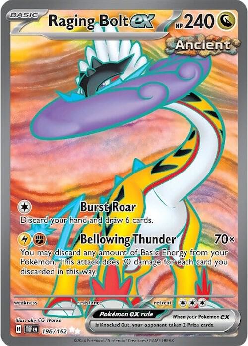 Raging Bolt ex Pokemon card from SV05: Temporal Forces