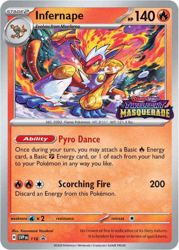 Infernape - 116 Pokemon card from SV: